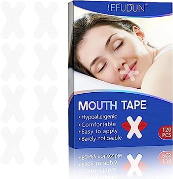 120 Pcs Mouth Tape, Mouth Tape for Sleeping, Sleep Tape for Anti Snoring, Gentle Mouth Strips for Sleeping, Better Nose Breathing, Less Mouth Breathing, Improved Nighttime Sleeping and Relief Snoring