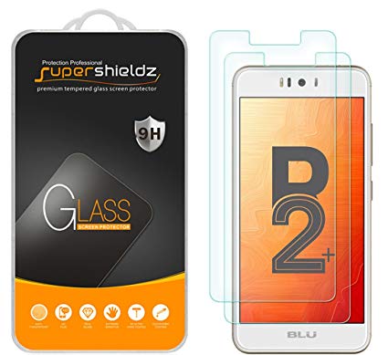 [2-Pack] Supershieldz for BLU (R2 Plus) Tempered Glass Screen Protector, Anti-Scratch, Bubble Free, Lifetime Replacement
