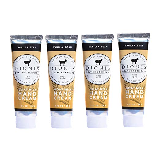 Dionis Goat Milk Hand Cream 4 Piece Travel Gift Set - Vanilla Bean
