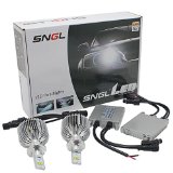 SNGL Super Bright 90W 9000lm LED Headlight Conversion Kit - Adjustable Focus Length - Replaces Halogen and Xenon HID Kit  Bulbs - D1S  D1R  D2C  D2S  D2R  D3S  D4R  D4S - 6000K White