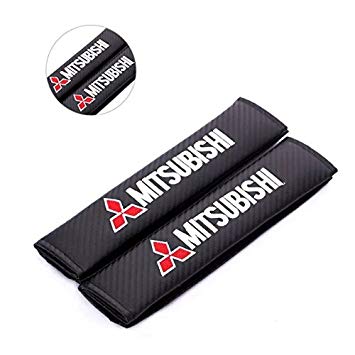 Amooca Mitsubishi Embroidered Seat Belt Shoulder Cushion Cover Pad