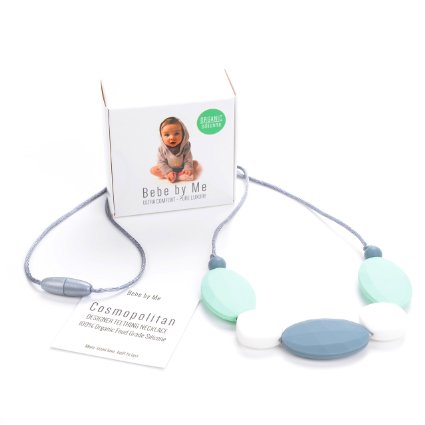 BEBE by Me 'Cosmopolitan' Designer Teething Necklace & Gift Box, 4-in-1 Chewiness Levels
