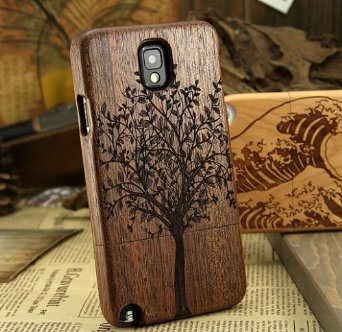 Dsrlucky Hot Brand New Natural Tree Wood Bamboo Wooden Cover Case for Samsung Galaxy Note3 III N9000