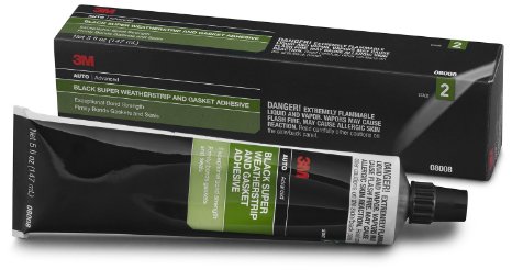 3M 08008 Black Super Weatherstrip Adhesive Tube - 5 oz.