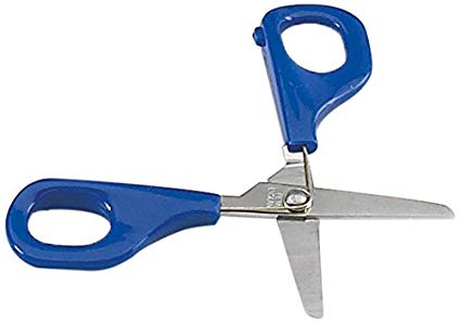 American Educational Products P-124 Self Opening Scissor, Right Hand, 45 mm, Round Ended Blade
