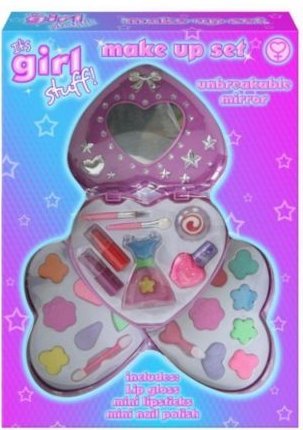 Its Girl Stuff 3-Tier Play Make Up Set in Pretty Shaped Case