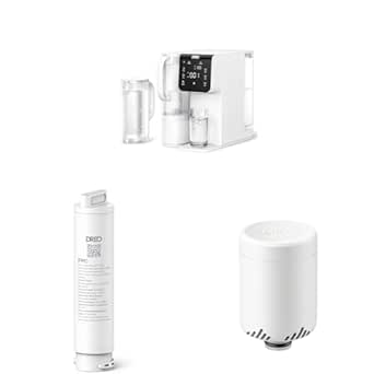 What is in This Bundle: 1. Dreo Reverse Osmosis System Countertop Water Filter(1*RO 1*PPC 1*PCF Filter Cartridge Included) 2. 1*PPC Filter Replacement Cartridge 3. 3*PCF Filter Replacement Cartridge