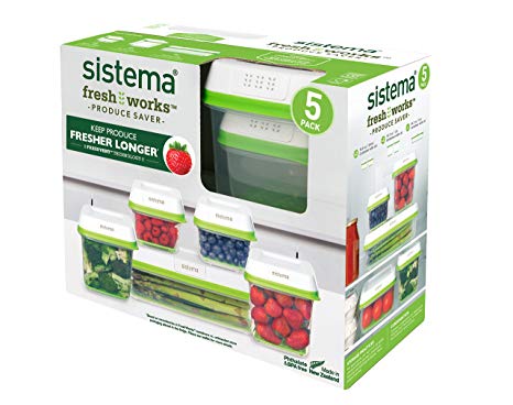 Sistema FreshWorks - 5 Pack (2 x 591ml, 2 x 1.5L, 1 x 1.9L)