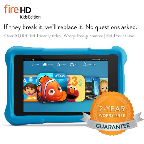 Fire HD 6 Kids Edition 6 HD Display Wi-Fi 16 GB Blue Kid-Proof Case