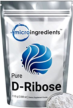 Micro Ingredients Pure D-Ribose Powder, 110 grams, Energy for Heart