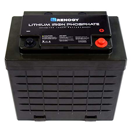 Renogy Lithium-Iron Phosphate Battery 12 Volt 100Ah for RV, Solar, Marine, and Off-grid Applications