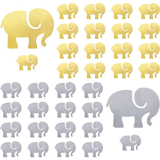 36 Pieces Elephant Wall Decor Stickers Cute Elephants Wall Decals Removable Woodland Elephant Wall Art Mural for Kids Baby Room Nursery Bedroom Decorations DIY Decorative Crafts