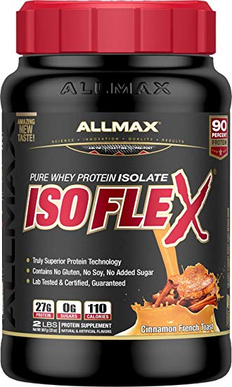 ALLMAX Nutrition Isoflex 100% Pure Whey Protein Isolate, Cinnamon French Toast 2 lbs