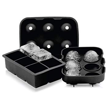 2" Ice Ball Mold   2" Ice Tray COMBO PACK by Artic Chill | Keeps your Whiskey Chilled Longer Than Ice Cubes | Made from BPA-Free and FDA-Approved Silicone