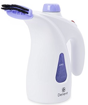 Portable Garment Steamer Clothes Iron - by Deneve - Handheld Clothes Fabric Steam Iron for Professional Travel or Home - Quick Heating with Clothing Hook Brush Accessories