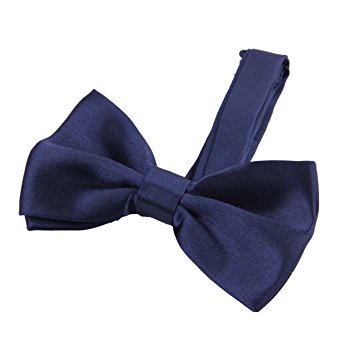 JINIU Men Solid Tuxedo Formal Adjustable Length Stylish Designer Bow Ties Boxed