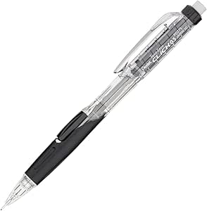 Pentel Twist-erase Click Mechanical Pencil - 2 Pencil Grade - 0.5 Mm Lead Size - Transparent, Black Barrel - 1 Each