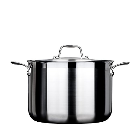 Duxtop Whole-Clad Tri-Ply Stainless Steel Saucepan with Lid, 3 Quart,  Kitchen Induction Cookware