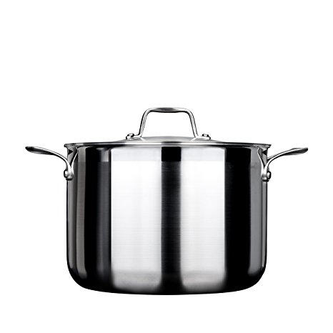 Duxtop 3 Qt Saucepan with Lid, Whole-Clad Tri-Ply Stainless Steel