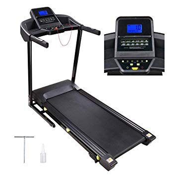 AW 3.0HP Folding Electric Treadmill Motorized Running Walking Machine Cardio Trainer with LCD 49"x18" Running Belt