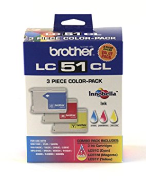 Brother 1 LC513PKS - 3 Pack - Retail Packaging-Cyan/ Magenta/ Yellow