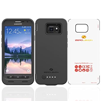 Samsung Galaxy S7 Active Battery Case, ZeroLemon S7 Active 8500mAh Extended Battery with Soft TPU Full Edge Protection Case - Black(NOT FOR THE SAMSUNG GALAXY S7 EDGE OR S7)