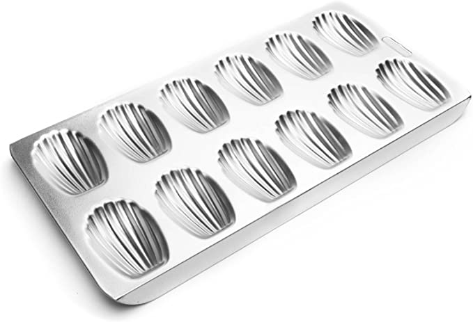 Fox Run Madeleine Pan, Tin-Plated Steel, 12-Molds