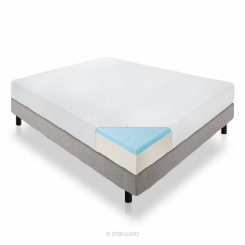 LUCID 10 Inch Plush Memory Foam Mattress - Dual-Layered - CertiPUR-US Certified - 25-Year Warranty - King