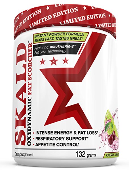Best Fat Burner Energy Drink Powder - SKALD: Oxydynamic Fat Scorcher - Elite Thermogenic For Energy, Weight Loss, Appetite Control, Metabolism & Breathing - (Amazing Cherry Limeade Flavor),132 grams