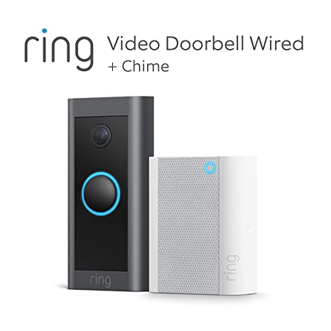 Introducing Ring Video Doorbell Wired   Chime by Amazon | HD Video, Advanced Motion Detection, hardwired installation (existing doorbell wiring required) | With 30-day free trial of Ring Protect Plan