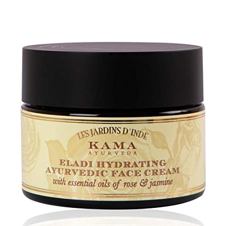 Kama Ayurveda Eladi Hydrating Ayurvedic Face Cream with Pure Essential Oils of Rose and Jasmine, 50g