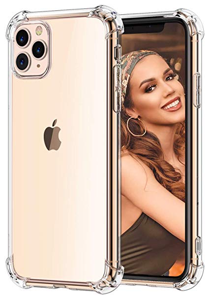 Matone for iPhone 11 Pro Case, Crystal Clear Slim Protective Cover with Reinforced Corner Bumpers, Flexible Soft TPU Cases Compatible with Apple iPhone 11 Pro (2019) 5.8-Inch