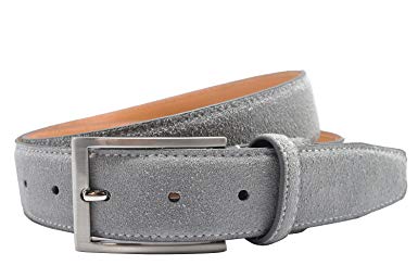 Ground Mind Men's Suede Leather Belt Fashion Casual Belts with Prong Buckle