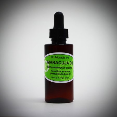 Organic Maracuja (Passionfruit) Oil 100 % Pure Cold Pressed 2 Oz with glass dropper