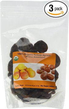 Indus Organic Turkish Jumbo Dried Apricots, 1 Lb (1x3 Pack), Sulfite Free, No Added Sugar,Premium Grade, Freshly Packed