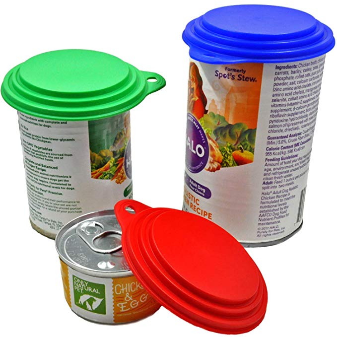 Dog, Cat, Human Food Can Covers - Made in USA - Sold by Vets – Fits Lg, Med & Small Cans - BPA-Free