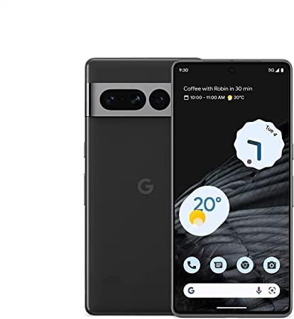 Google Pixel 7 Pro Dual-SIM 256GB ROM   12GB RAM (GSM Only | No CDMA) Factory Unlocked 5G Smartphone (Obsidian) - International Version