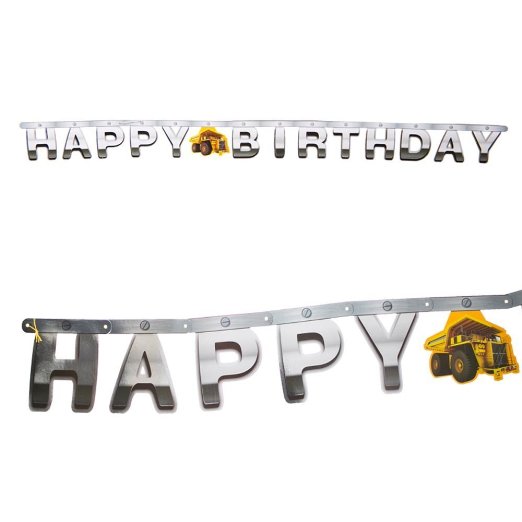 Construction Zone Birthday Banner