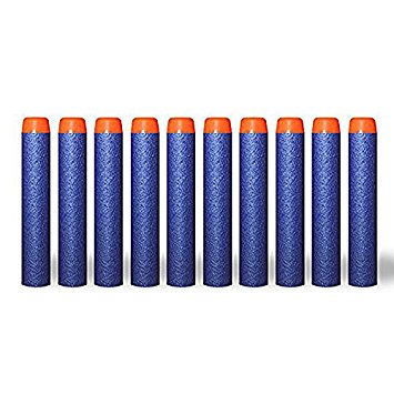 TOOGOO(R) 50pcs 7.2cm Refill Foam Bullet Darts for Nerf N-Strike Elite Mega Centurion Children's Toy, blue