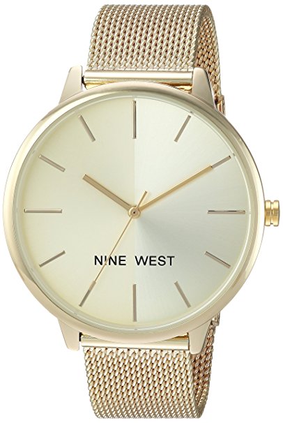 Nine West Women's Quartz Metal and Alloy Dress Watch, Color:Gold-Toned (Model: NW/1980CHGB)