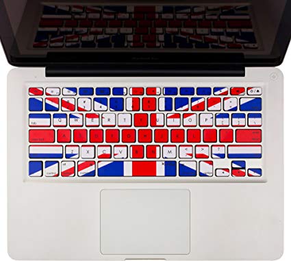 Kuzy - Stickers UK Great British Flag Keyboard Skin for MacBook Pro 13" 15" 17" (with or w/Out Retina Display) and MacBook Air 13-inch Stickers - UK Great British/England