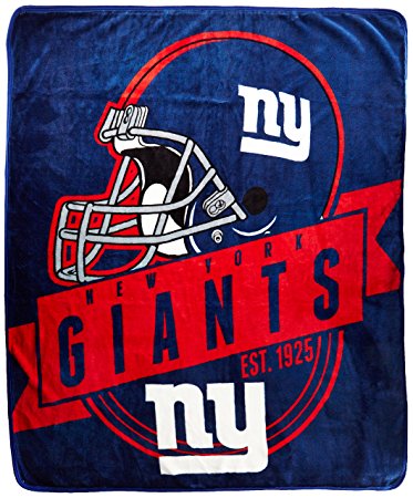 NFL Grand Stand 50-inch by 60-inch Plush Raschel Throw