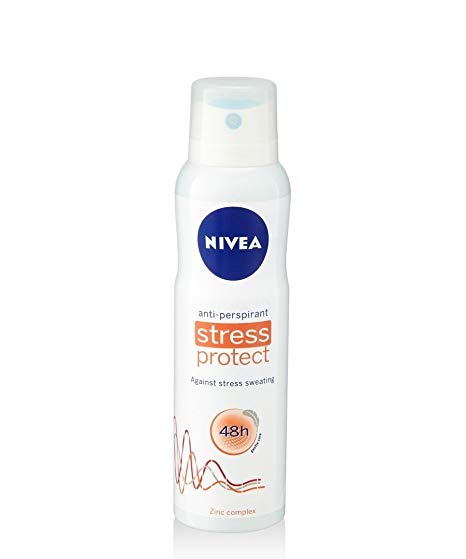 Nivea,Antiperspirants Spray Stress Protect Zinc Complex - 5.07 Ounces (Pack of 3)