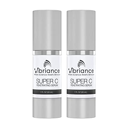 Vibriance Super C Serum for Mature Skin, All-In-One Formula Hydrates, Firms, Lifts, Targets Age Spots, Wrinkles, and Smooths Skin, 1 fl oz (30 ml), Pack of 2