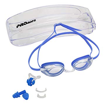 Promate Rx Prescription Swimming Goggle with Optical Corrective UV Protection Anti-Fog Lenses