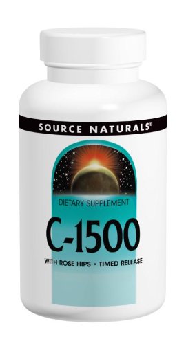 Source Naturals Vitamin C-1500 with Rosehips 1500mg Time Release, Supports Immune System , 100 Tablets