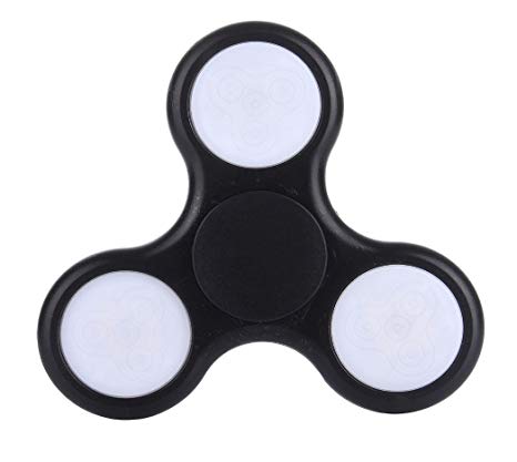 Fidget Spinner Toy for Fun also Stress Reducer Anxiety Relief Toy (LED Black)