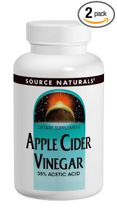 Source Naturals Apple Cider Vinegar 500mg, 180 Tablets (Pack of 2)