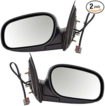 Driver and Passenger Performance Upgrade Power Side View Mirrors with Chrome Replacement for 98-08 Ford Crown Victoria Mercury Grand Marquis 6W7Z17683AA 6W7Z17682AA