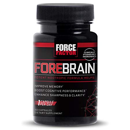 Forebrain Cognitive Performance Nootropic with COGNIGRAPE & Thinkamine – Improve Memory, Focus, Clarity, Mental Energy, Force Factor, 30ct.